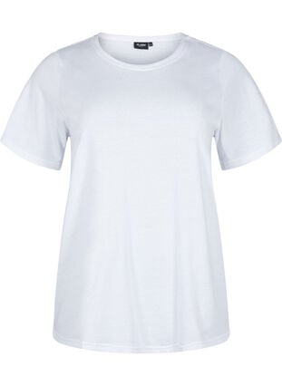 FLASH - 2-pack round neck t-shirts, White/Black, Packshot image number 2