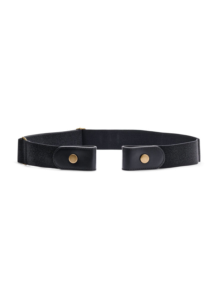Elastic belt with lurex, Black, Packshot image number 0