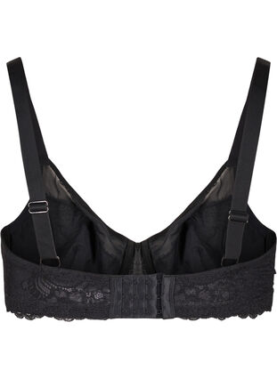 Lace bra with mesh, Black, Packshot image number 1