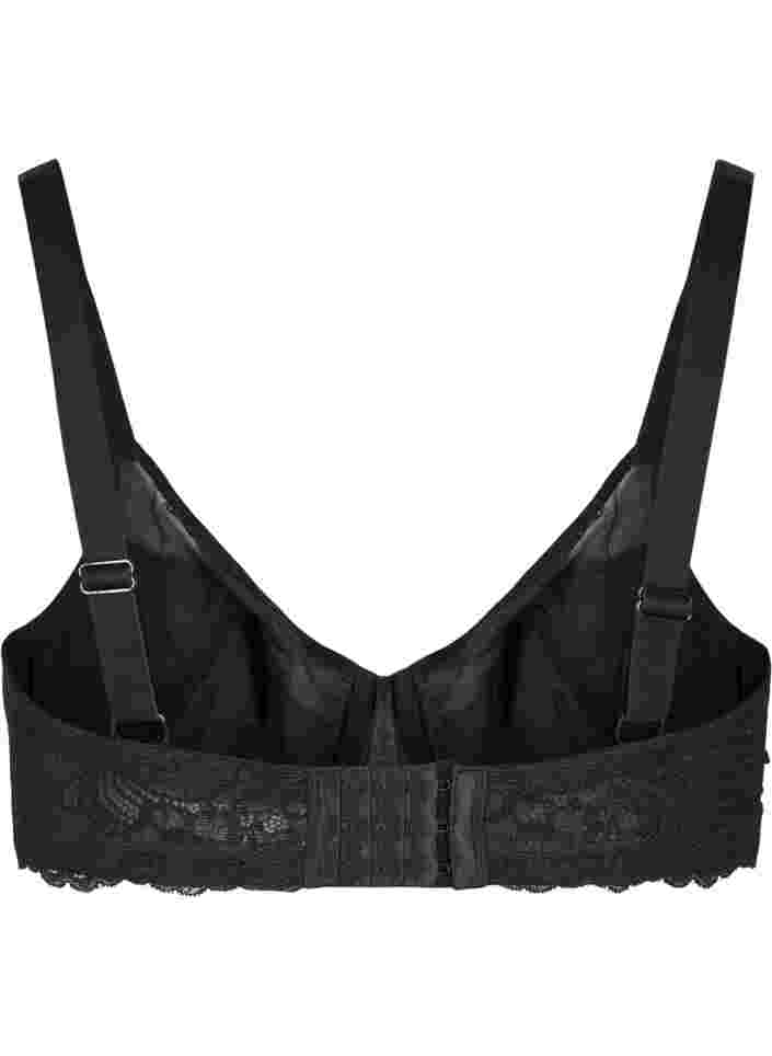 Figa lace bra with mesh, Black, Packshot image number 1