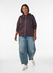 Hooded sweatshirt with a zip and pockets, Brown, Model image number 1