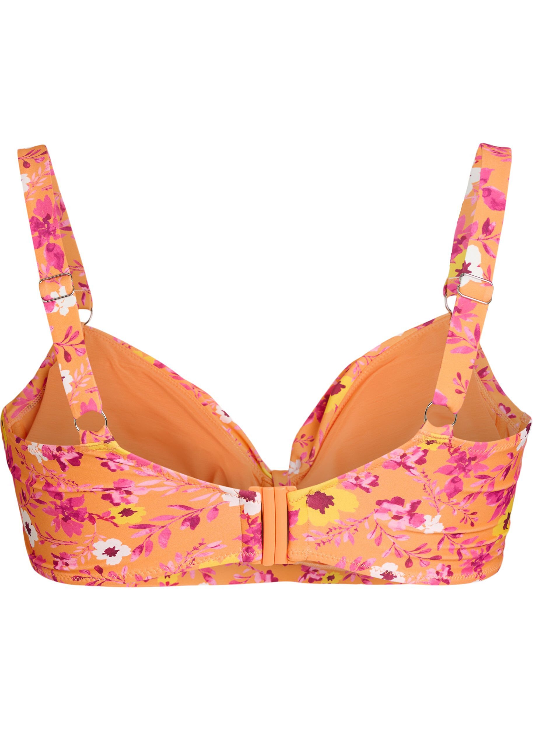 ZizzifashionBikini top with underwire and pattern, Orange, Packshot image number 1