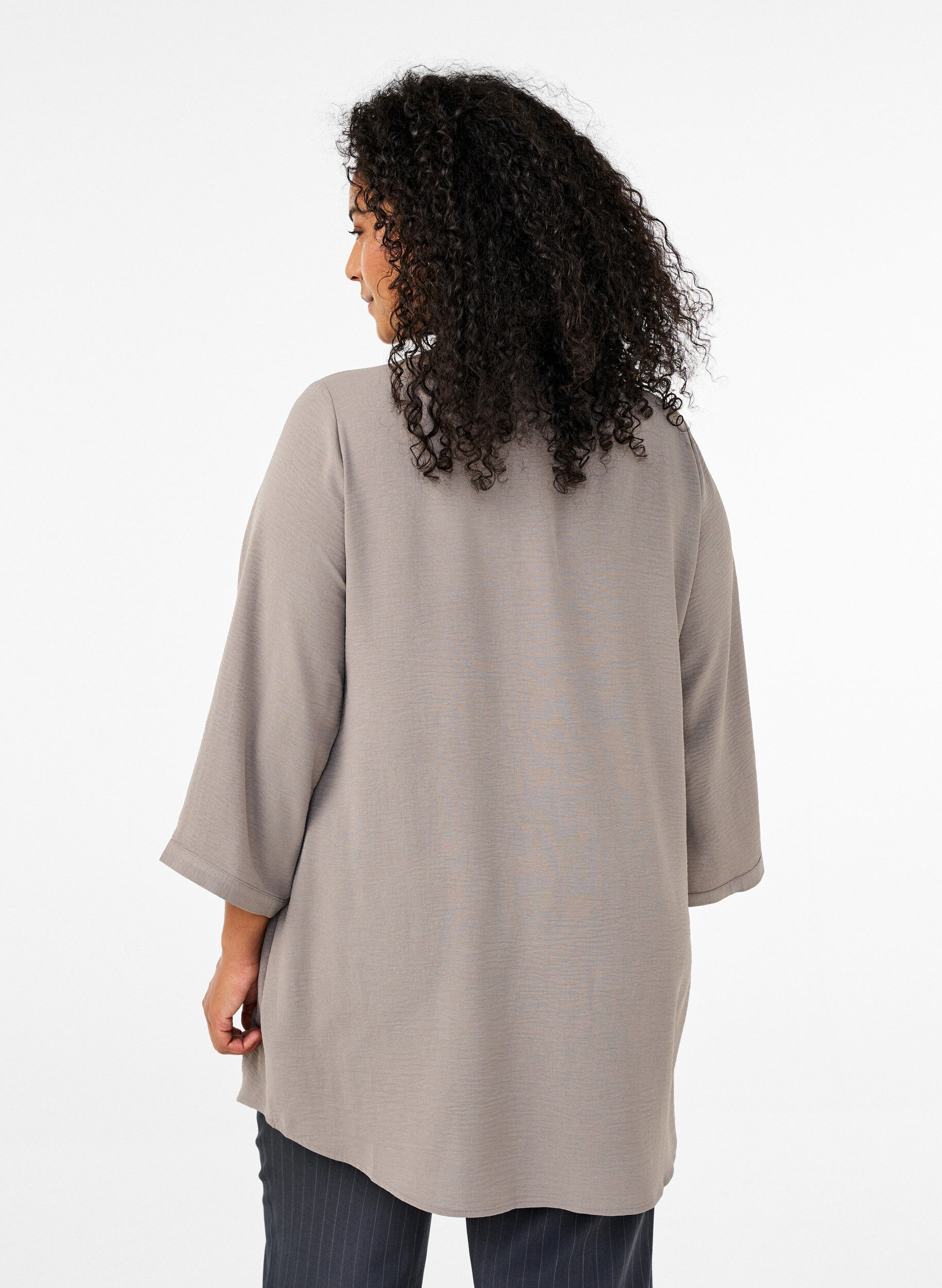 ZizzifashionTunic with 3/4 sleeves, Beige, Model image number 2