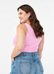 Solid color basic top in cotton, Pink, Model image number 2
