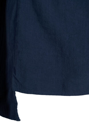 FLASH - Cotton blouse with half-length sleeves, Navy Blazer, Packshot image number 3
