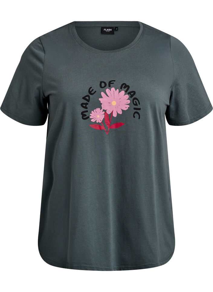 T-shirt with motif, Green, Packshot image number 0