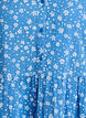 Short dress in patterned cotton muslin, Blue, Packshot image number 2