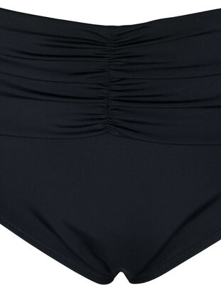 High-waisted bikini bottoms with high-cut legs, Black, Packshot image number 2