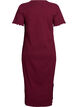 Maxi dress in jersey with short sleeves, Dark Bordeaux, Packshot image number 1