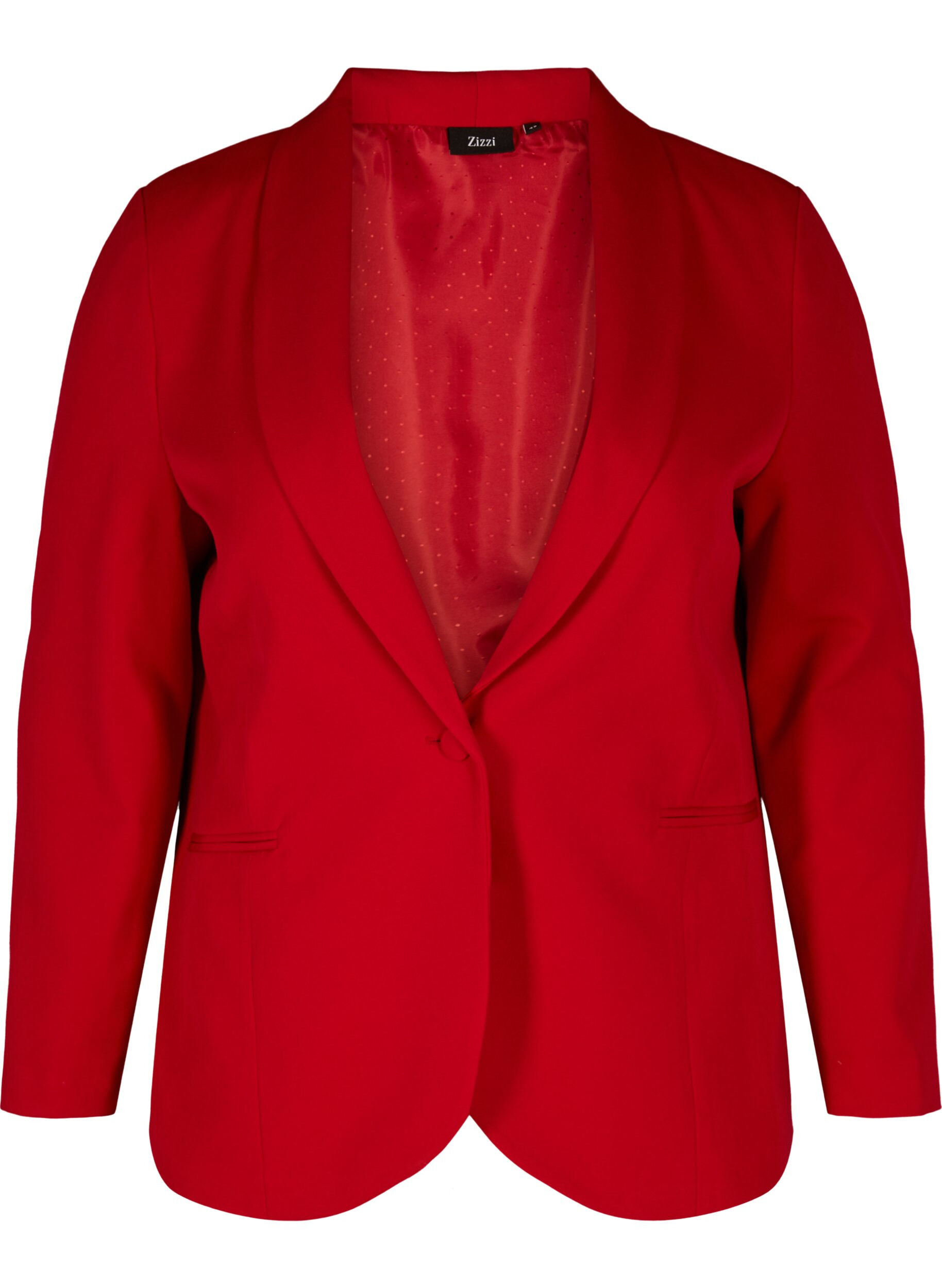 Classic blazer with shoulder pads - Red 