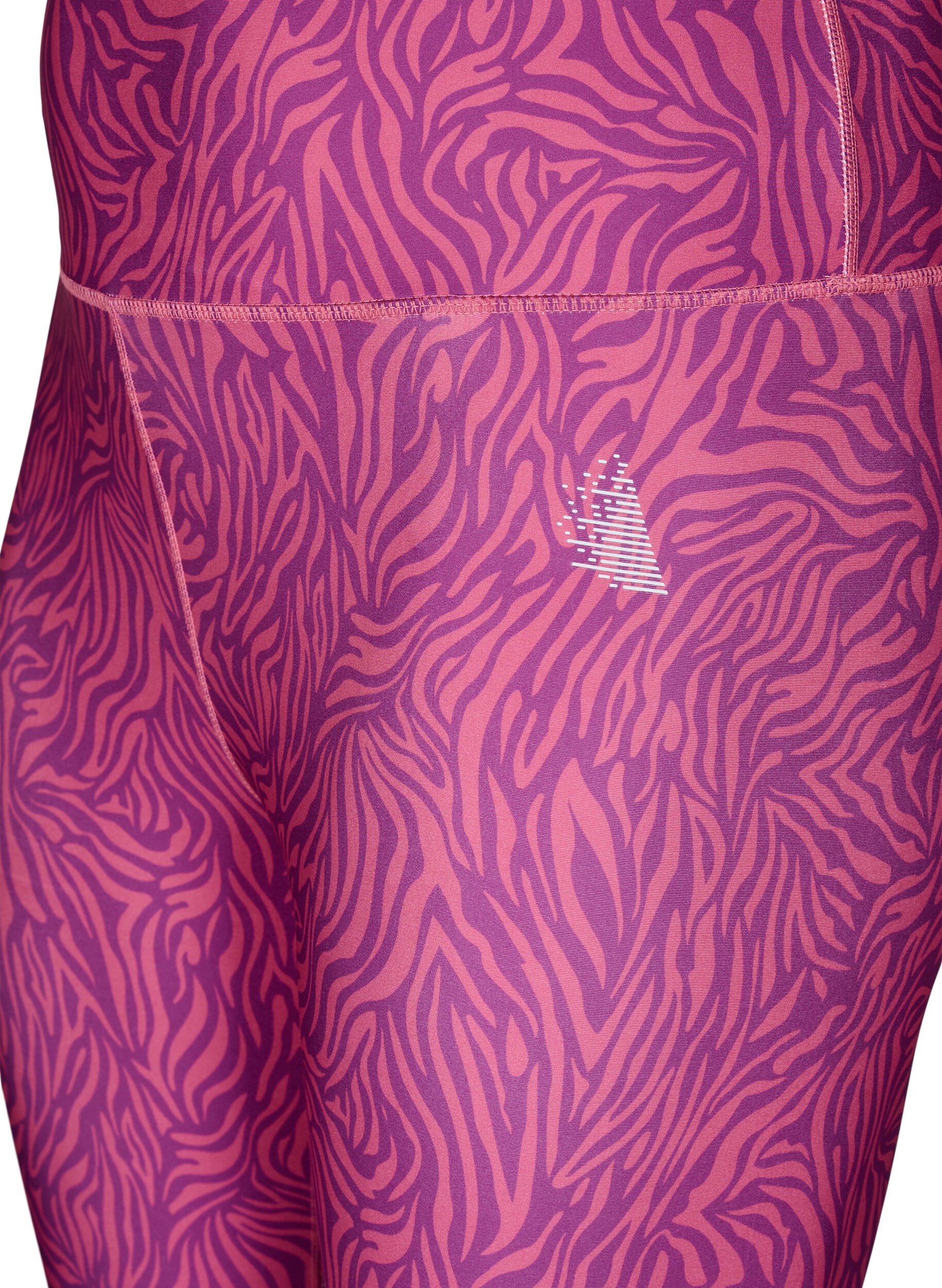 Zizzifashion 7/8 animal print workout leggings, Charisma AOP, Packshot image number 2