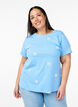 T-shirt in organic cotton with embroidered motifs, Light Blue, Model image number 0