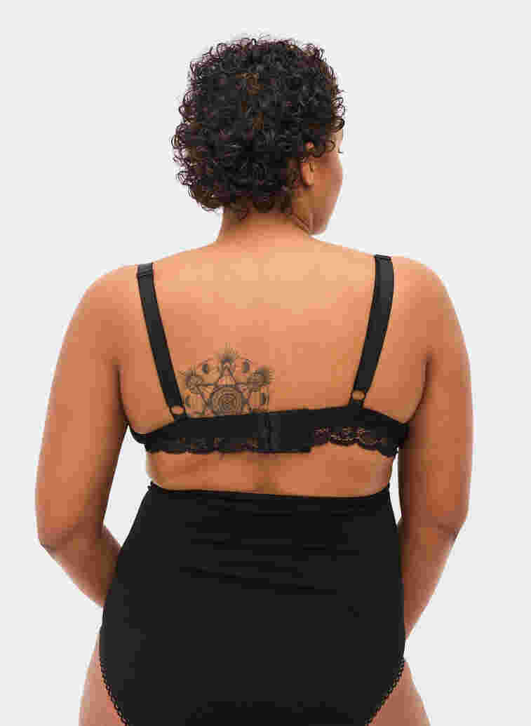 Nursing bra with lace, Black, Model image number 1