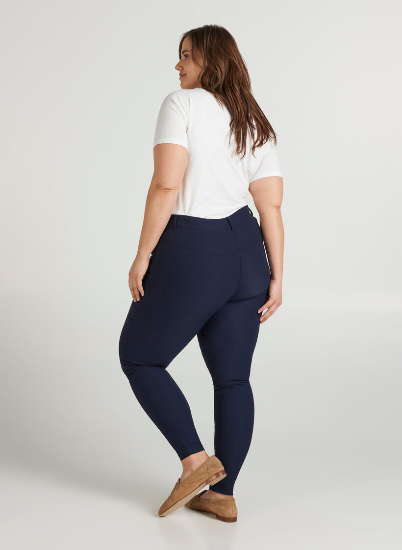 Close-fitting trousers with zip details, Night Sky, Model image number 1