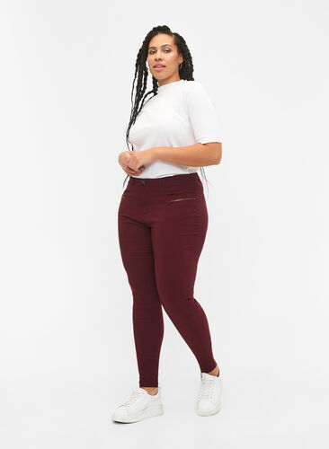 Close-fitting trousers with zipper details, Port Royal, Model image number 0