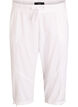 Cotton Capri trousers , White, Packshot image number 0