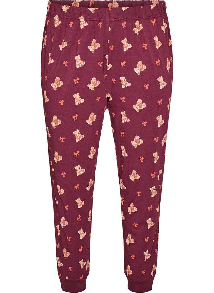 Printed pyjama bottoms, Red, Packshot image number 0
