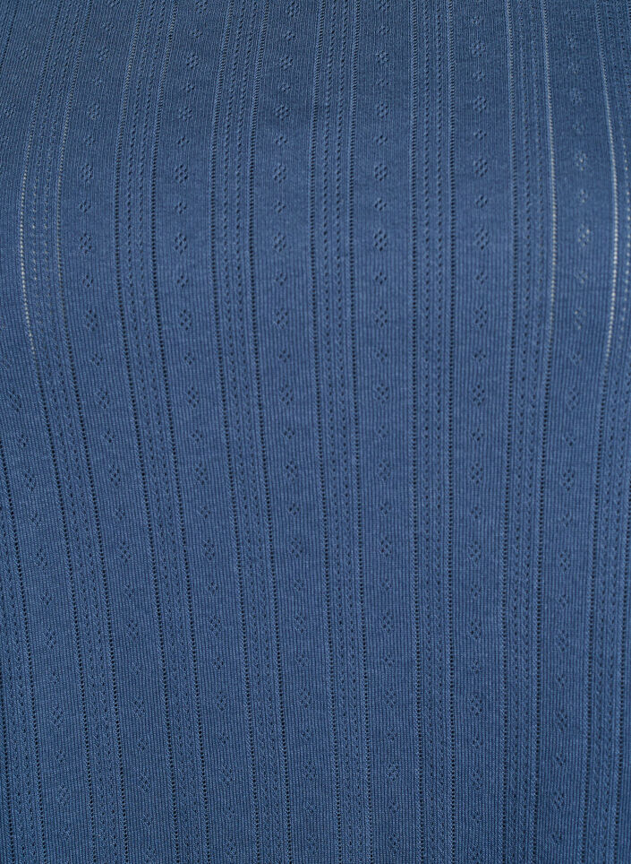 Organic cotton pyjama top with cap sleeves, Blue, Packshot image number 2