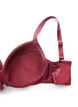 Padded underwired bra with lace and U-back, Red, Packshot image number 3