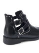 Wide fit - Ankle boots with studs, Black, Packshot image number 3