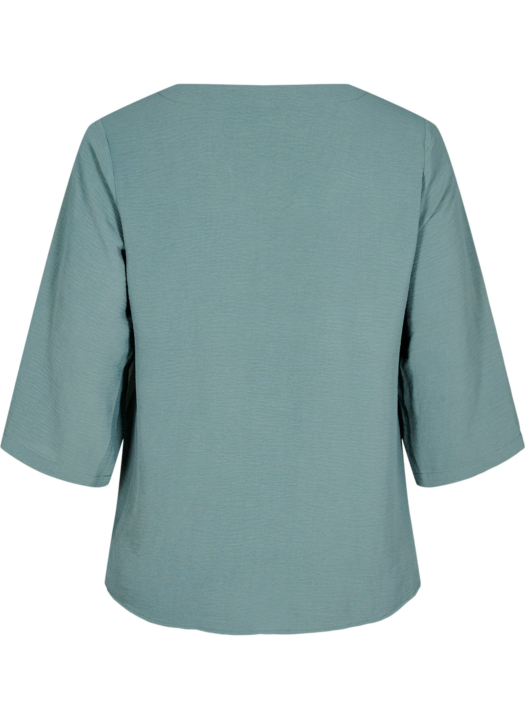 ZizzifashionBlouse with 3/4 sleeves, Green, Packshot image number 1