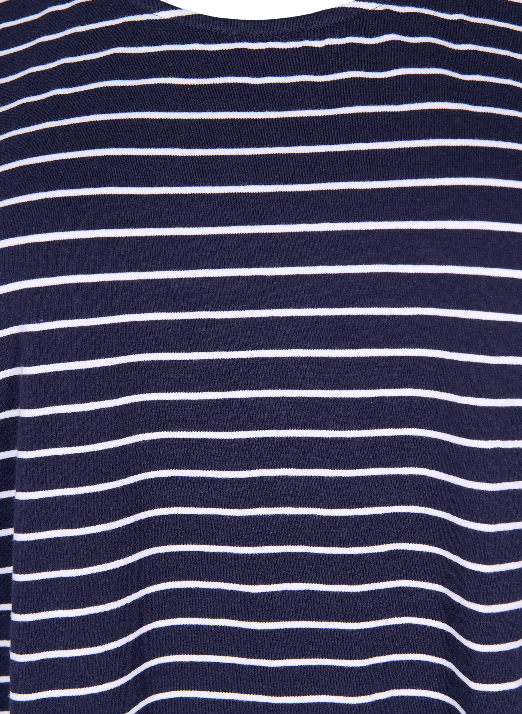 Zizzifashion Cotton t-shirt with stripes, Night Sky W. Stripe, Packshot image number 2