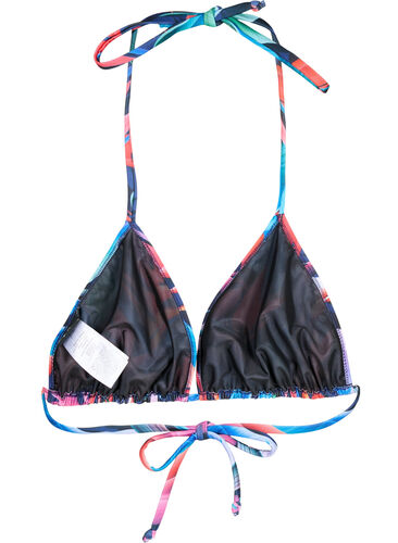 Triangle bikini bra with print, Bright Leaf, Packshot image number 1