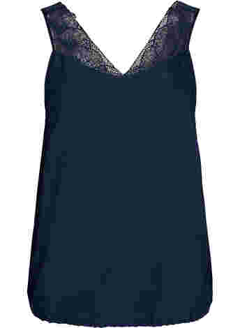 Top with lace and an elasticated hem 