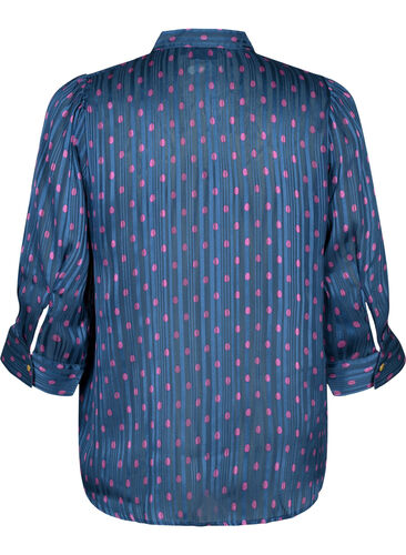 Shirt blouse with dots , Vintage Indigo Dot, Packshot image number 1