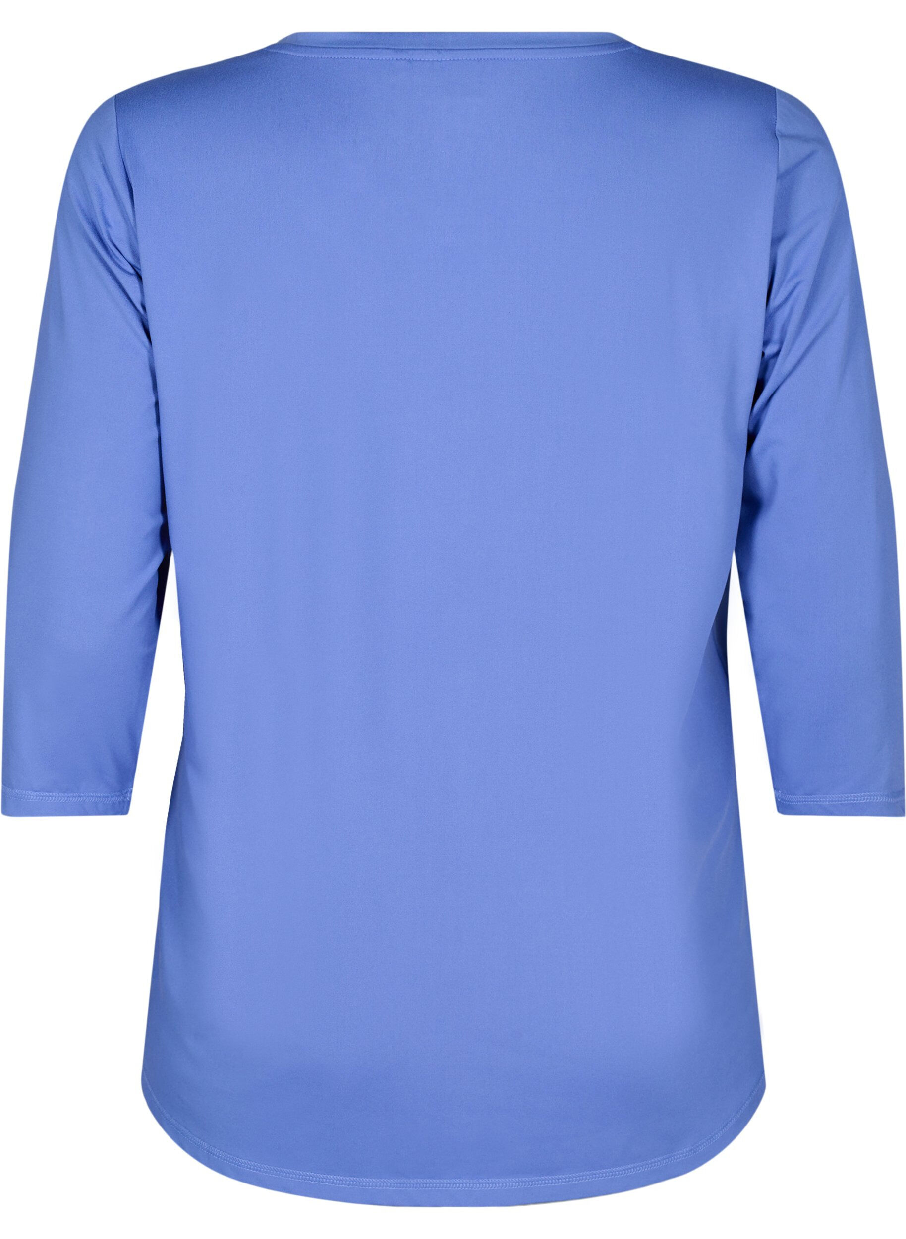 Zizzifashion Workout top with 3/4 sleeves, Blue, Packshot image number 1