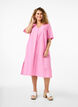 Cotton blend kaftan dress with linen, Pink, Model image number 0