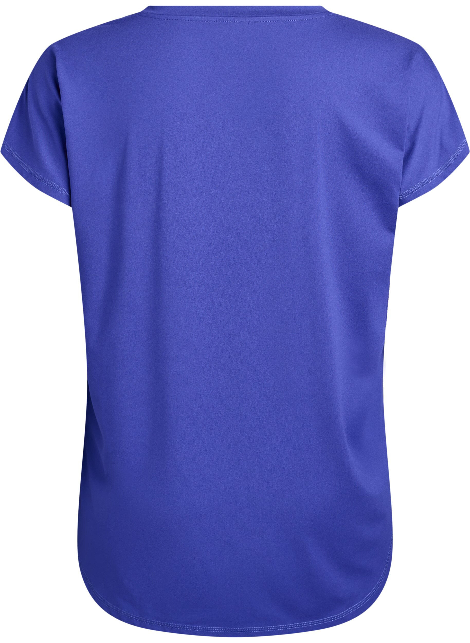 ZizzifashionShort sleeve sport t-shirt with v-neck, Purple, Packshot image number 1