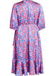 Floral wrap dress with 3/4 sleeves, Blue, Packshot image number 1