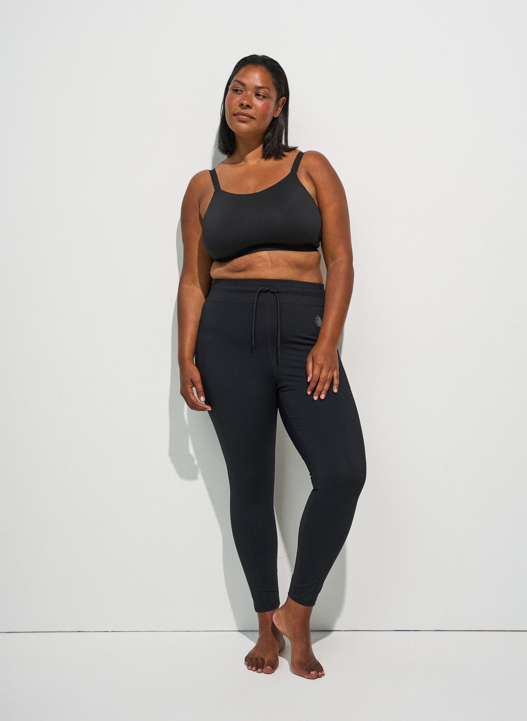 Zizzifashion7/8 training tights with pockets, Black, Model image number 1