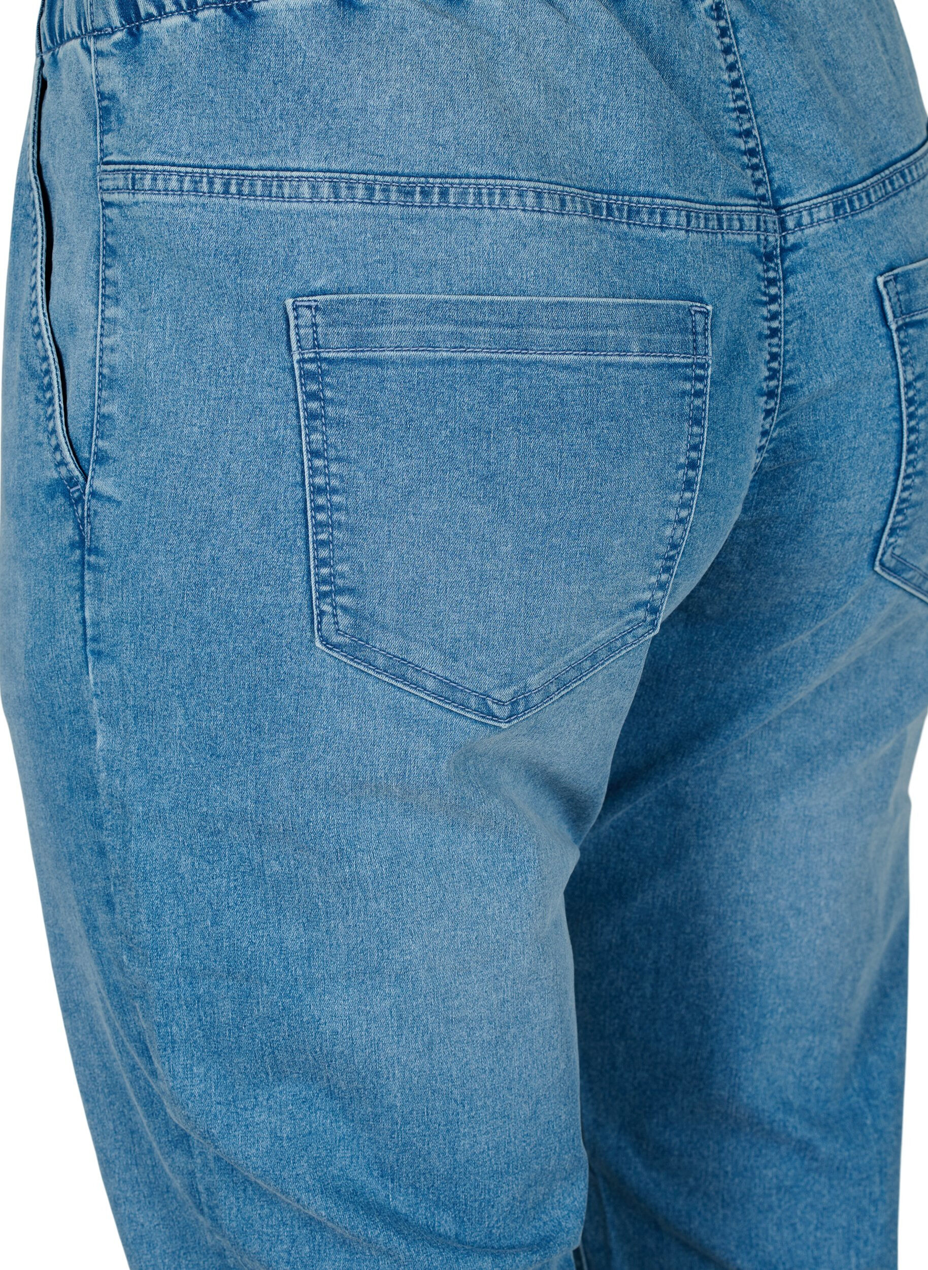 Zizzifashion Denim joggers with pockets, Light Blue, Packshot image number 3