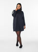 Short sweatshirt dress with a high neck, Black, Model image number 1