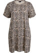 Short T-shirt dress in cotton jersey, Brown, Packshot image number 0