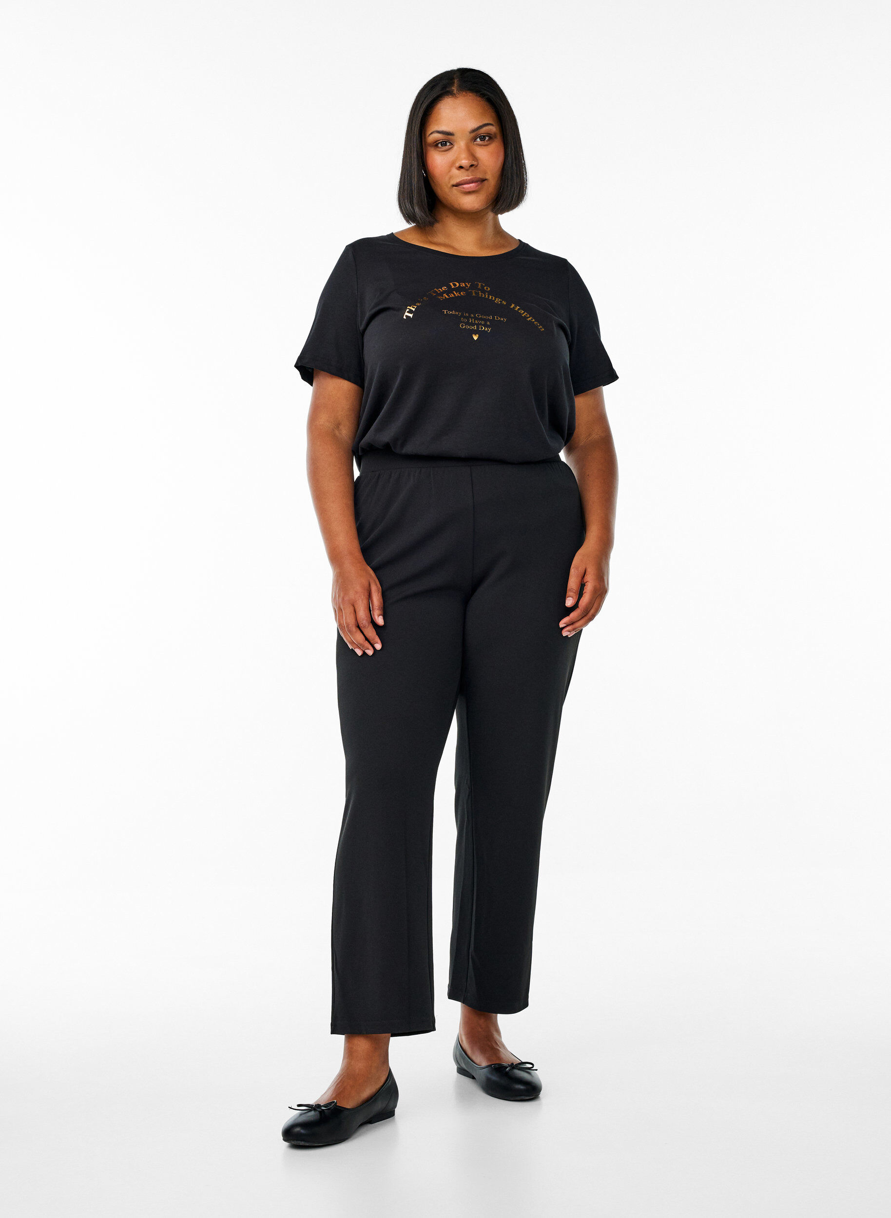 Zizzifashion FLASH - T-shirt with motif, Black, Model image number 1