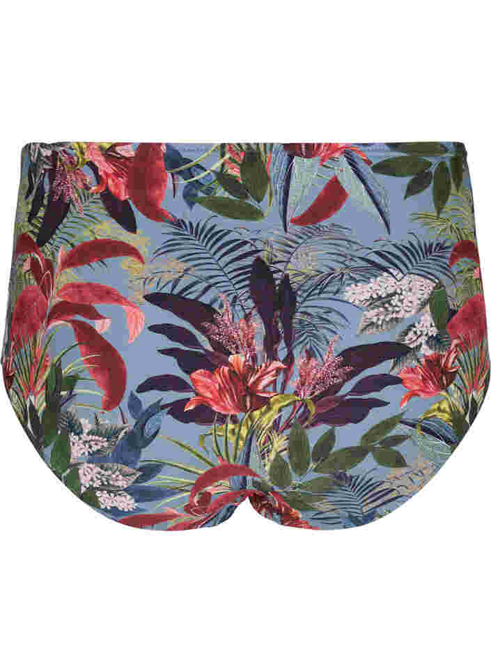 High-waisted bikini bottoms with floral print, Citadel AOP, Packshot image number 1