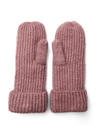 Knitted mittens, Rose Taupe, Packshot image number 1