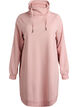 Short sweatshirt dress with high collar and pockets, Red, Packshot image number 0
