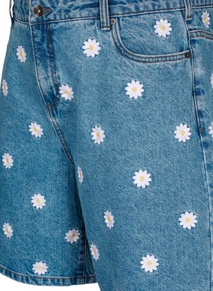 Mille shorts high-waist with embroidered flowers, L.B. Flower, Packshot image number 2