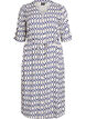 Midi dress with print and tie belt, Vanilla, Packshot image number 0
