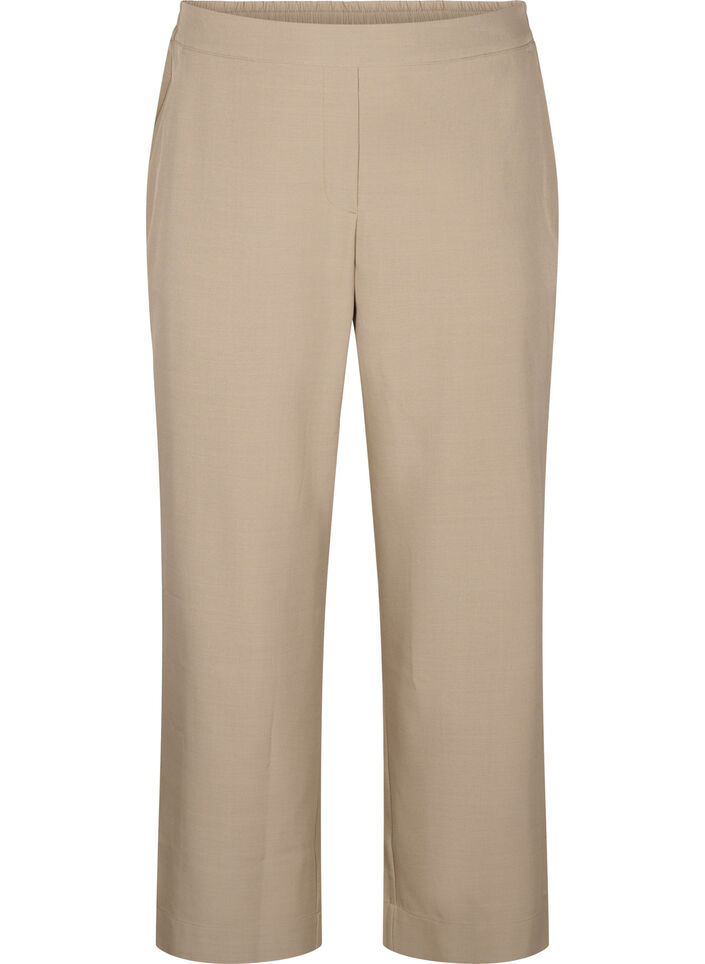 FLASH - Loose trousers with pockets, Weathered Teak Mel, Packshot image number 0