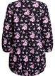 Short cotton dress with an elasticated hem and long sleeves, Black, Packshot image number 1