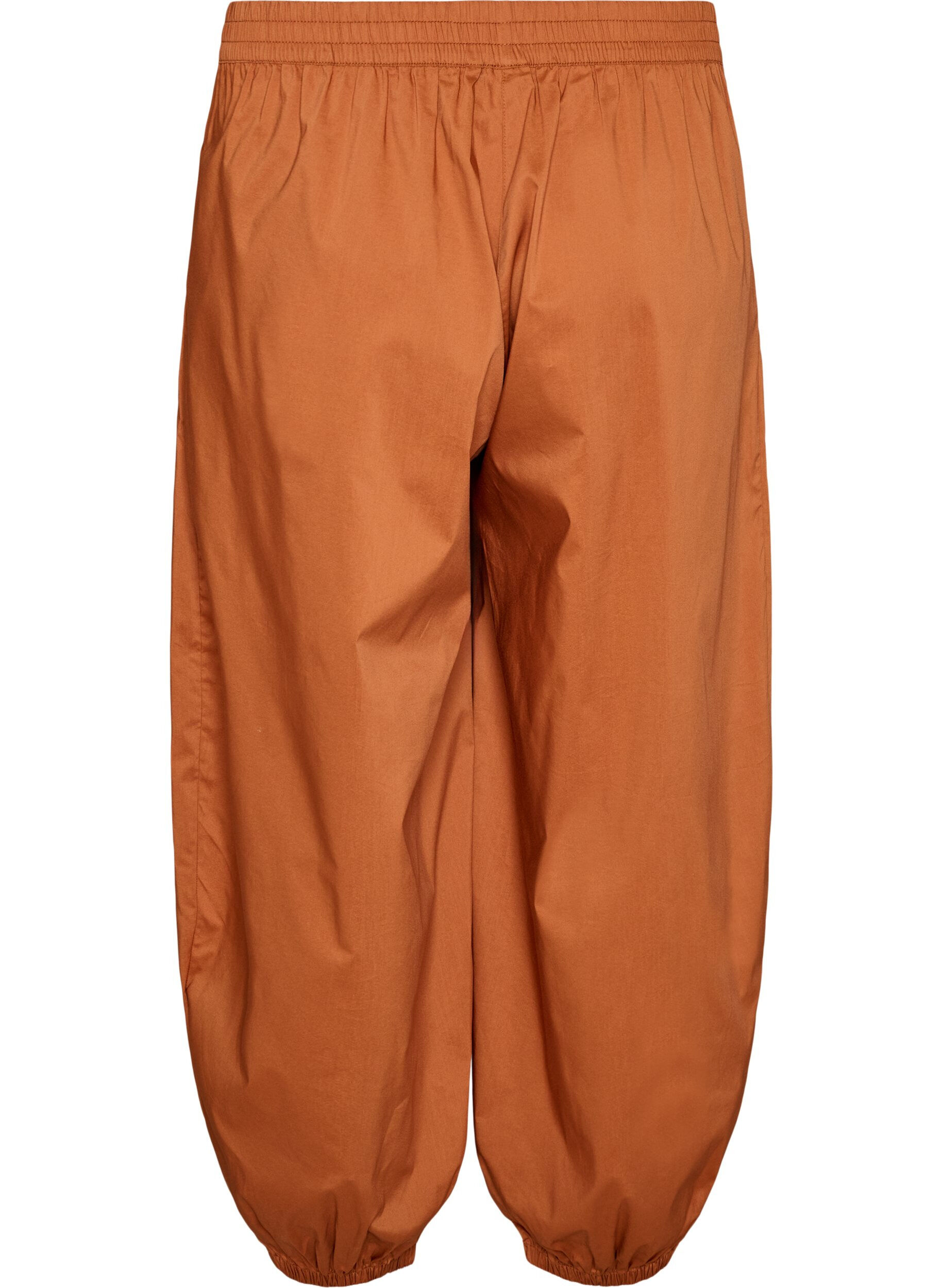 ZizzifashionBalloon trousers with pockets and an elasticated waistband, Brown, Packshot image number 1