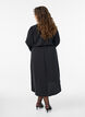 Midi dress with wrap-look and smock sleeves, Black, Model image number 2