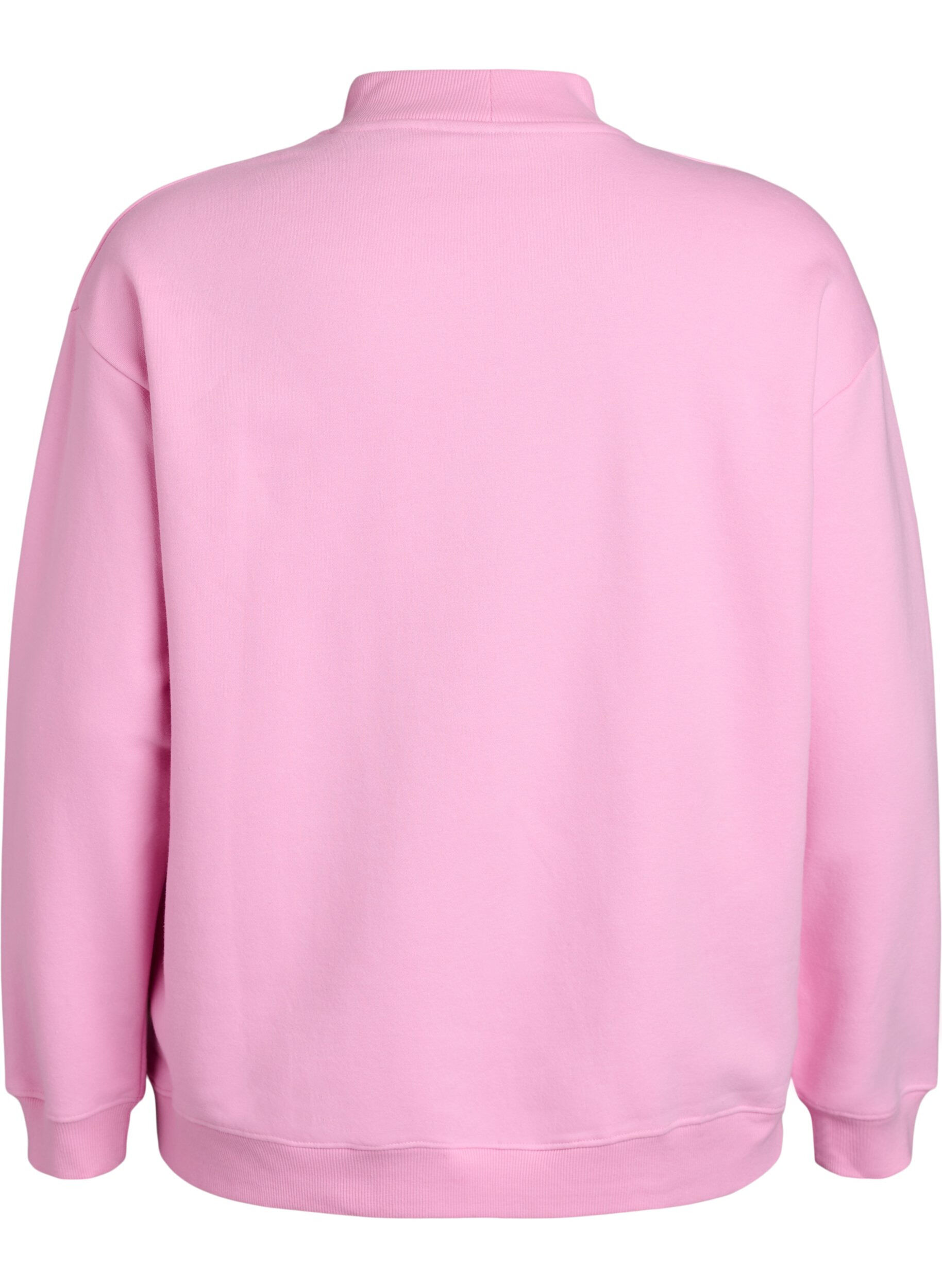 Zizzifashion Sweatshirt with high neck and long sleeves, Pink, Packshot image number 3