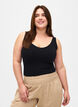 Seamless top in modal, Black, Model image number 0