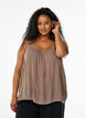 Strap top in viscose, Brown, Model image number 0
